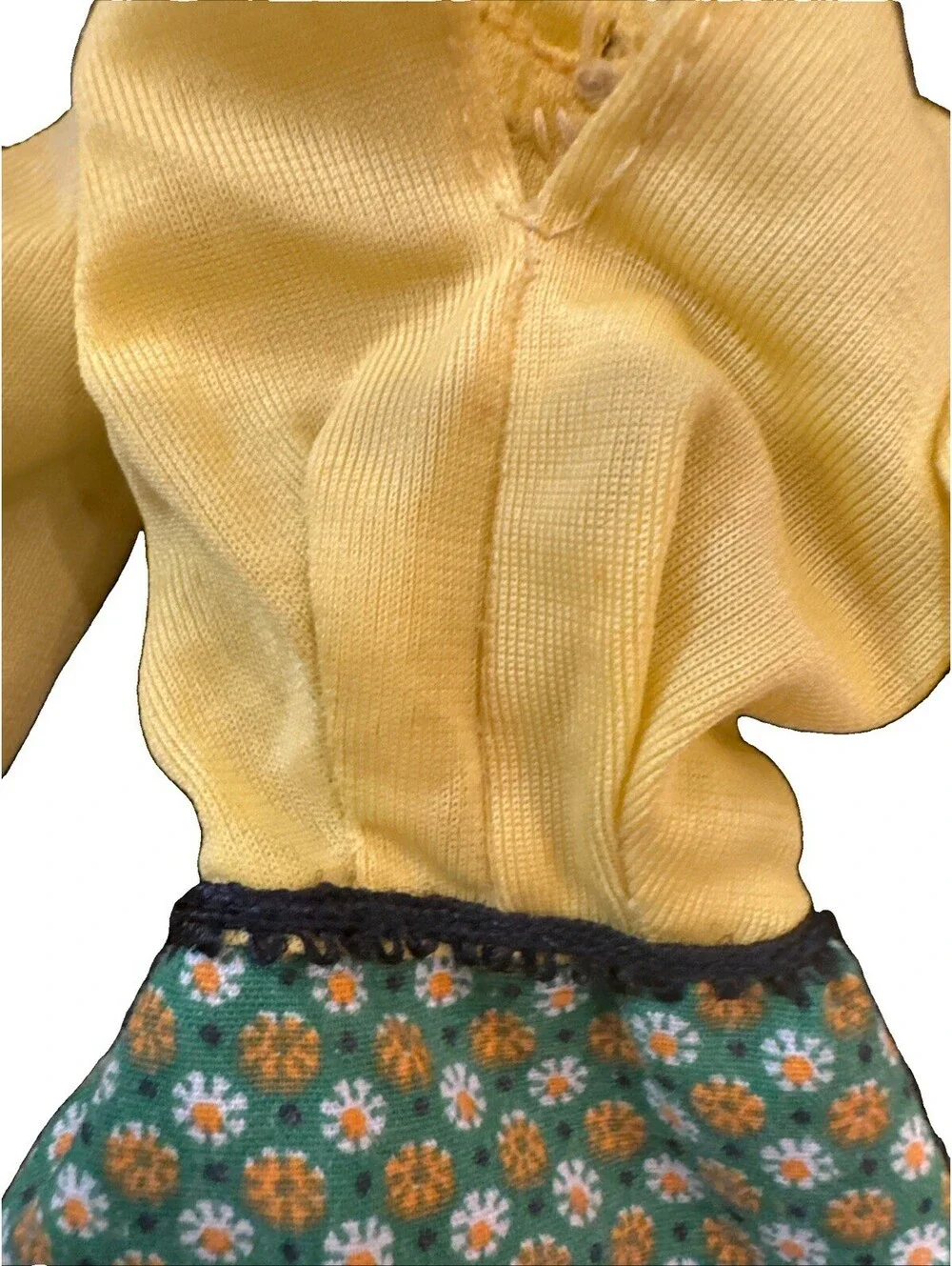 Superstar Barbie yellow green Dress Best Buy #9627 vtg Mattel 1977 70s
